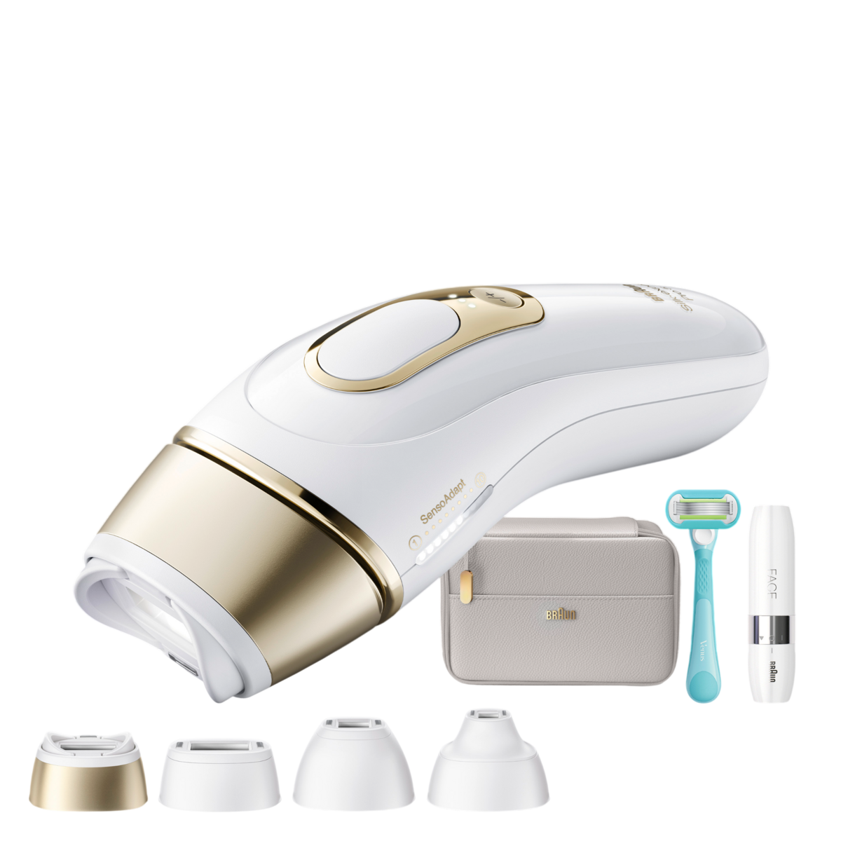 BRAUN PL5412 IPL Silk·Expert 4 Başlıklı Evde Lazerle Tüy Alma Çanta Mini Tüy Alma Makinesi