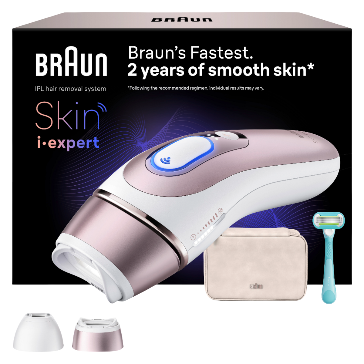 BRAUN PL7211 IPL Skin i Expert 2 Başlıklı, Evde Lazerle Tüy Alma, Çanta, Venus Tıraş Makinesi