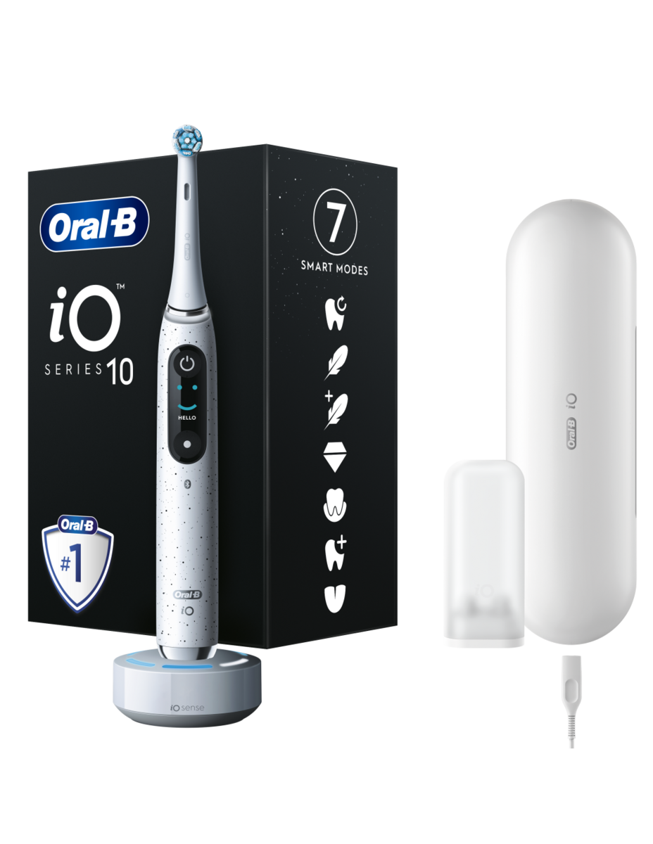 ORAL B iO 10 Şarjlı Diş Fırçası + Manyetik Şarj + Seyahat Kabı Beyaz