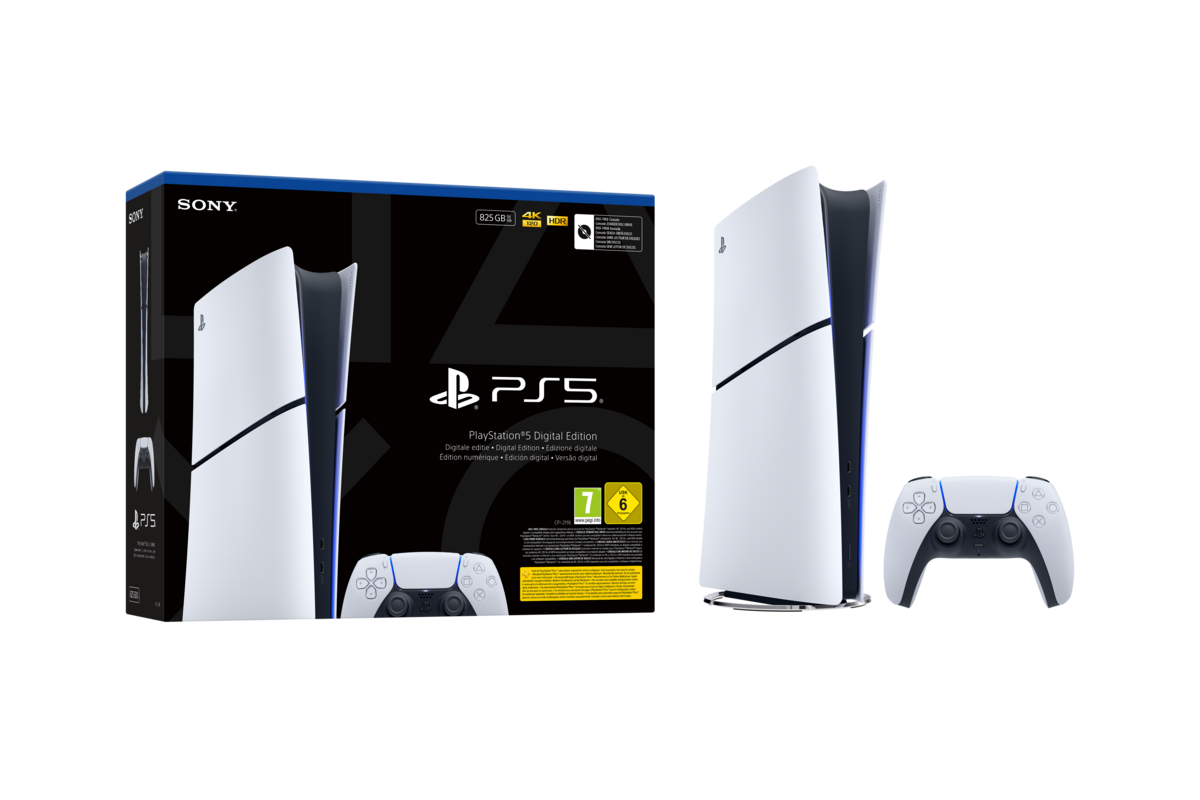 SONY 2.DualSense + Şarj İstasyonu + Playstation 5 Slim Digital (İthalatçı Garantili) Oyun Konsolu Beyaz